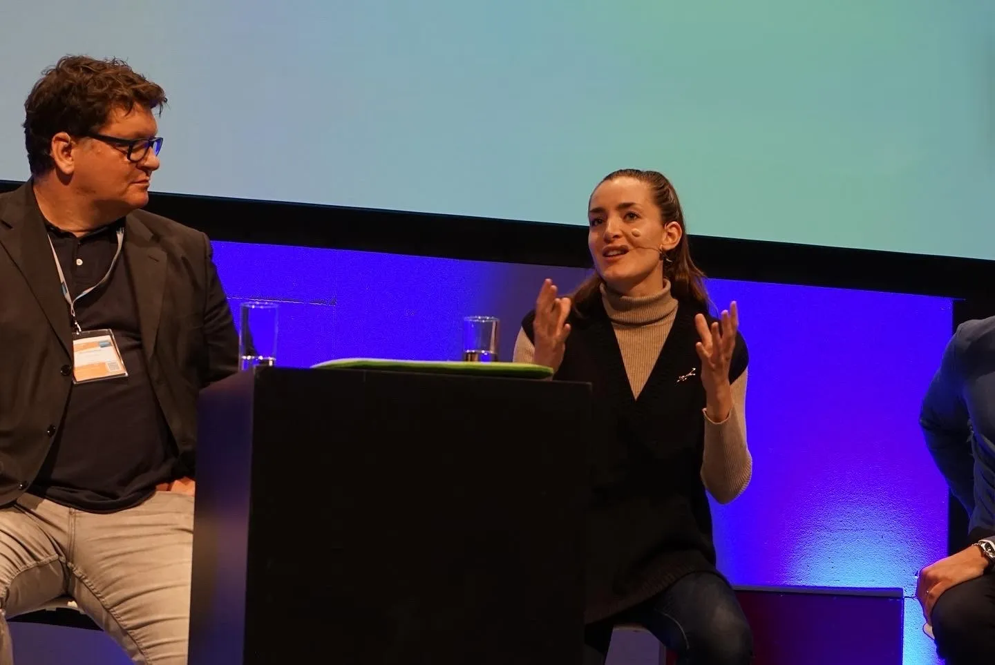 Miriam Janke speaking at event